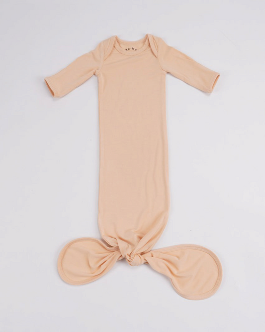 Cotton Flower Knotted Onesie - Neutral