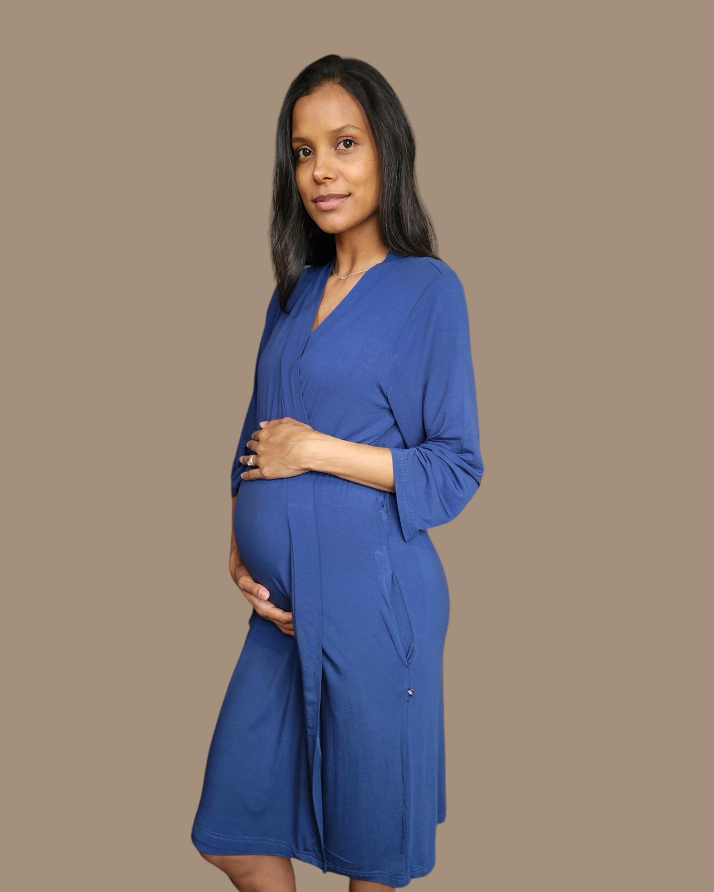 Blue Jasmine Maternity Robe